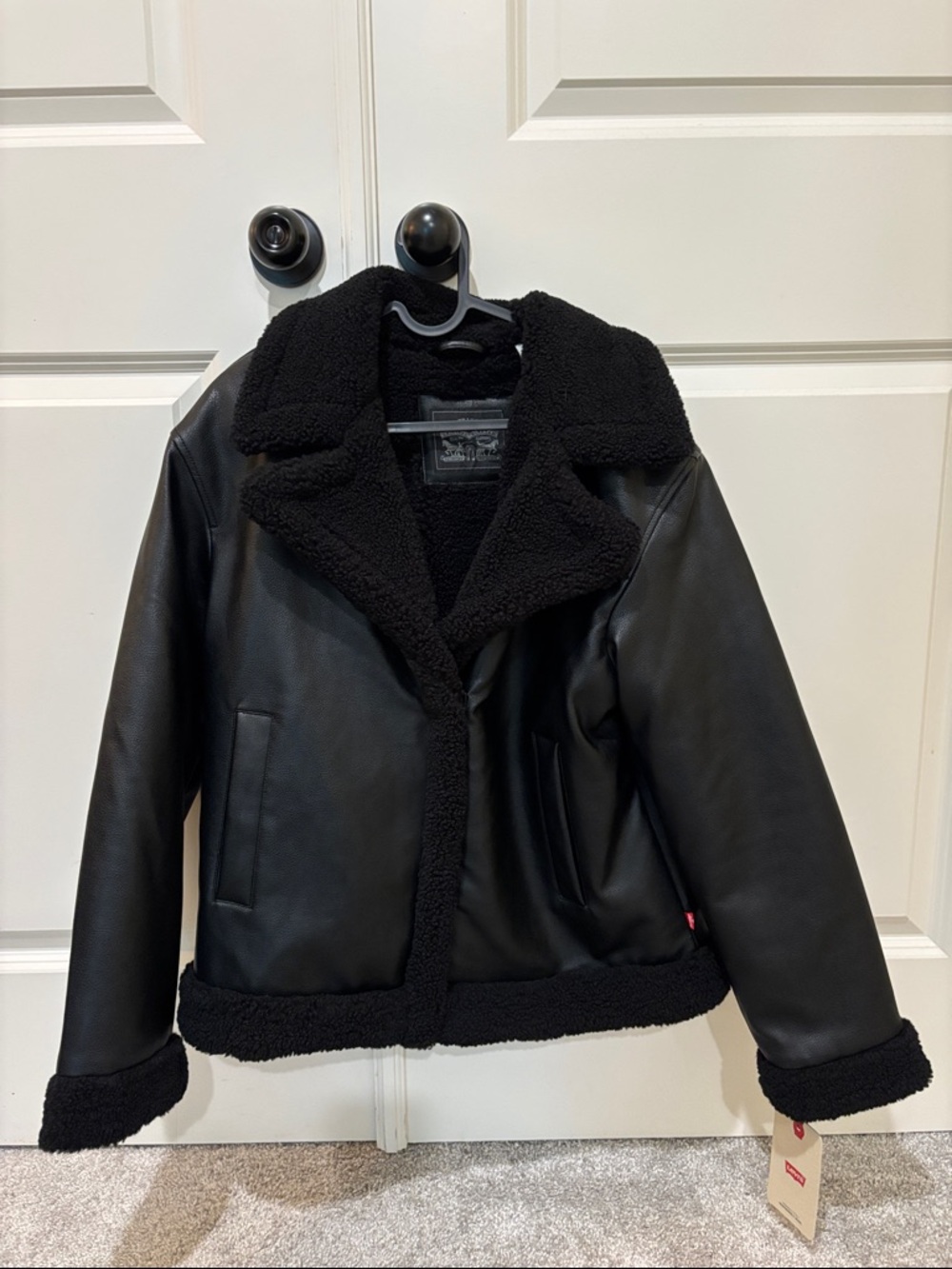 Levi's Women's Faux Leather Sherpa Lined Moto Jacket